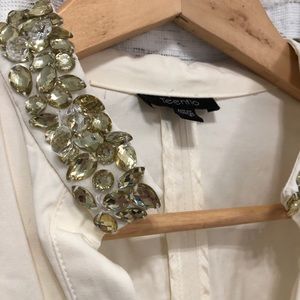 Beaded Collar Top